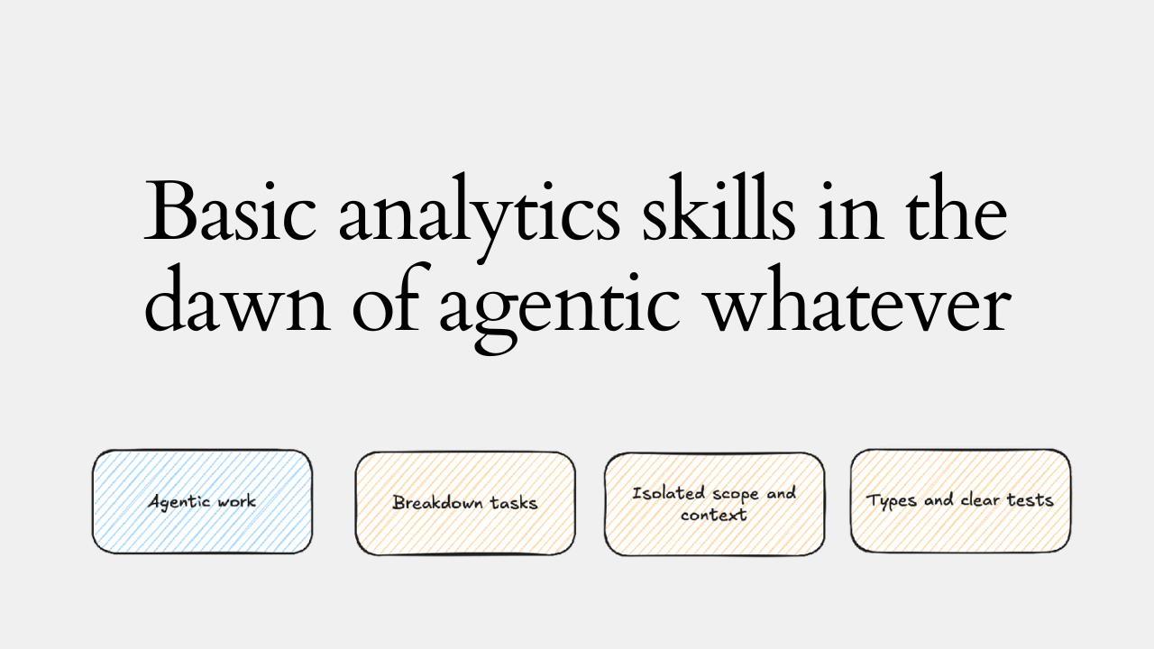 Basic analytics skills in the dawn of agentic whatever